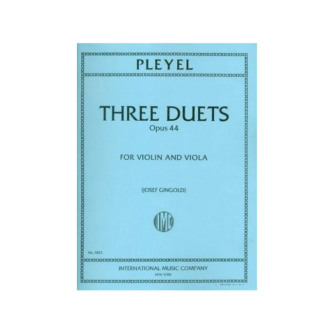 Pleyel, Ignaz Joseph - Three Duets op. 44