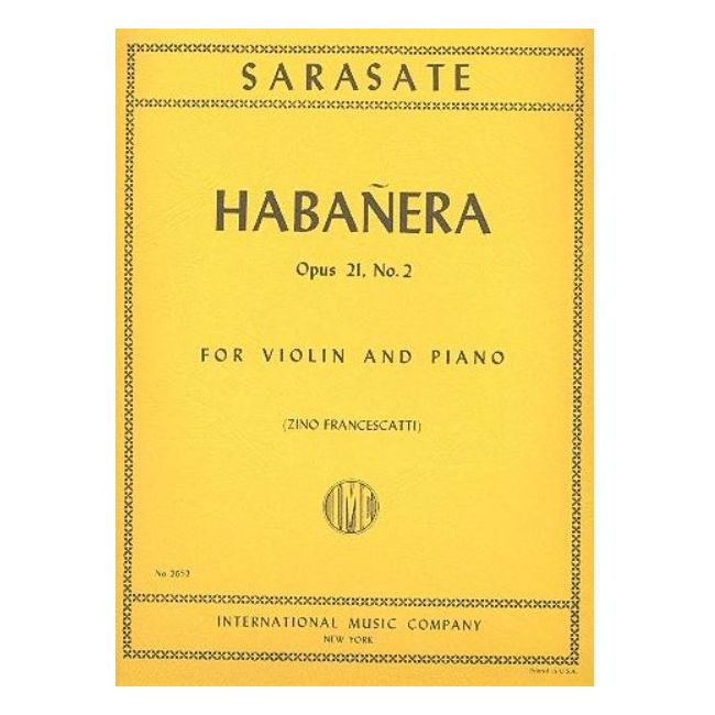 Sarasate y Navascuez, Martín Melitón Pablo de - Habanera op.21/2