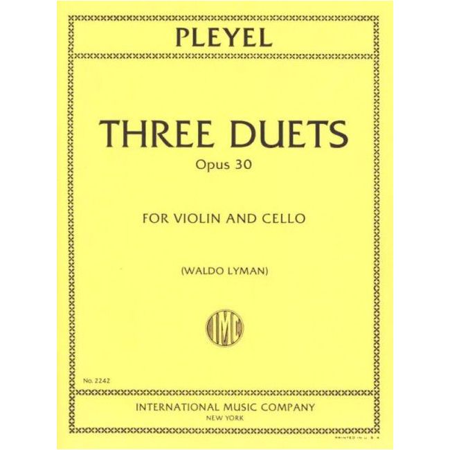 Pleyel, Ignaz Joseph - Three Duets op. 30