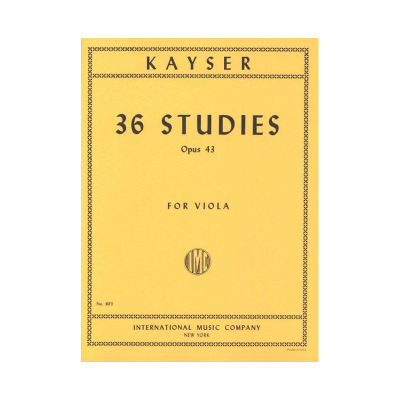 Kayser, Heinrich Ernst - 36 Studies op.43 