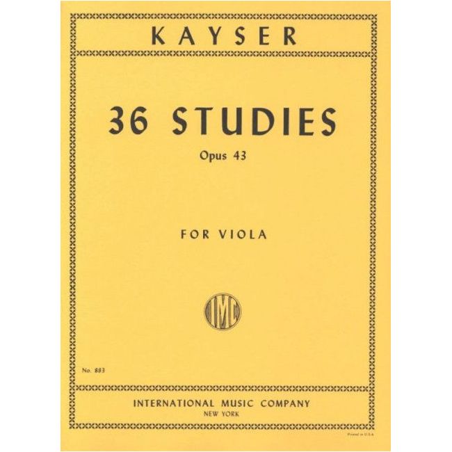Kayser, Heinrich Ernst - 36 Studies op.43 