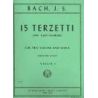 Bach, J.S - FIFTEEN TERZETTI 2Vln Vla 