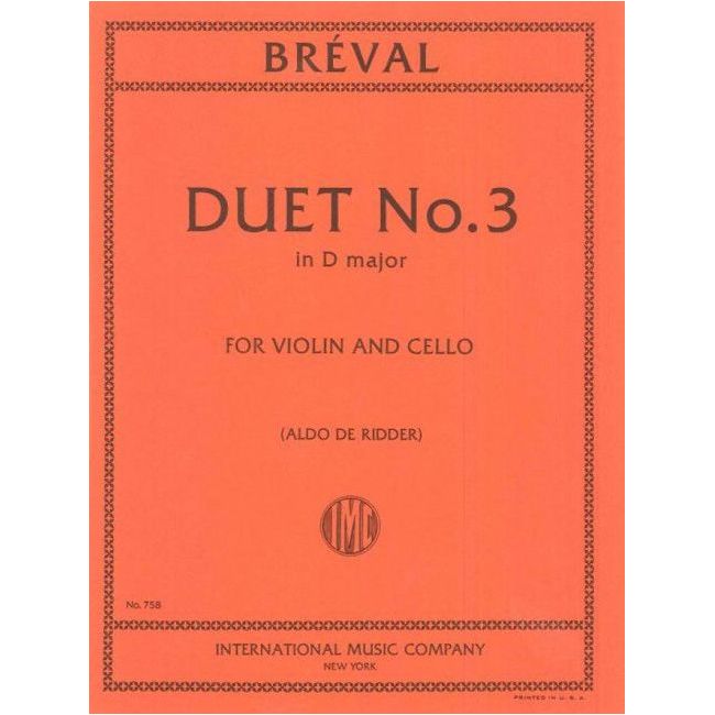 Bréval, Jean Baptiste - Duet No. 3 in D major 