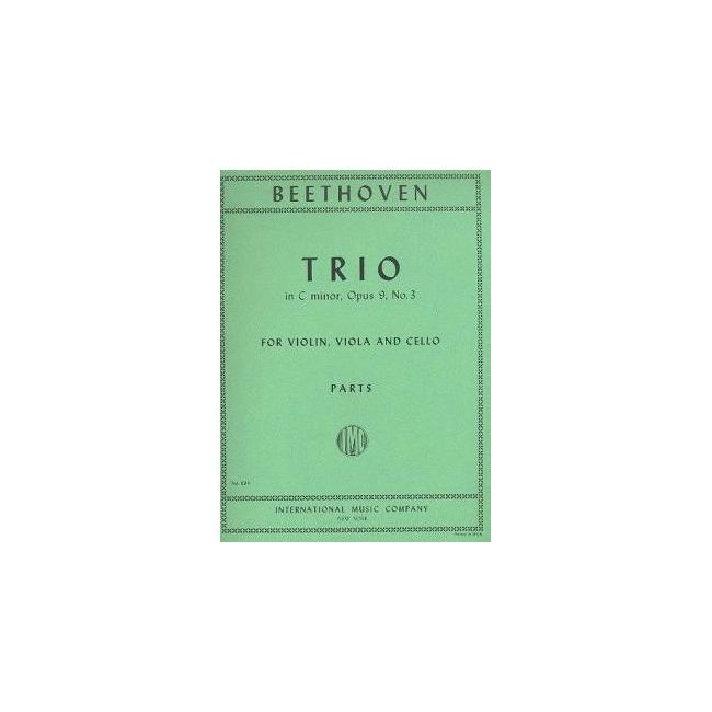 Beethoven, Ludwig van - TRIO CMin OP9/3 Vln Vla Vc 