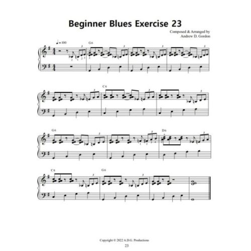 Gordon, Andrew D. - Best Beginner Blues Piano Exercises