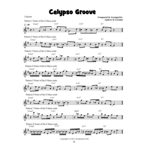Gordon, Andrew D. - The Blues Scale for Clarinet