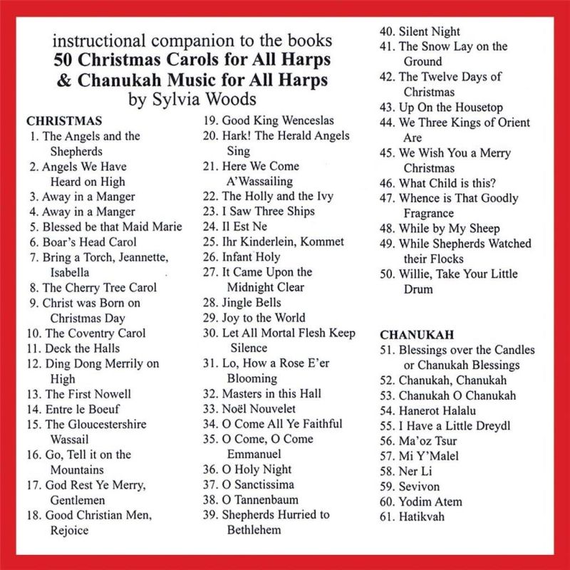 50 Christmas Carols for All Harps