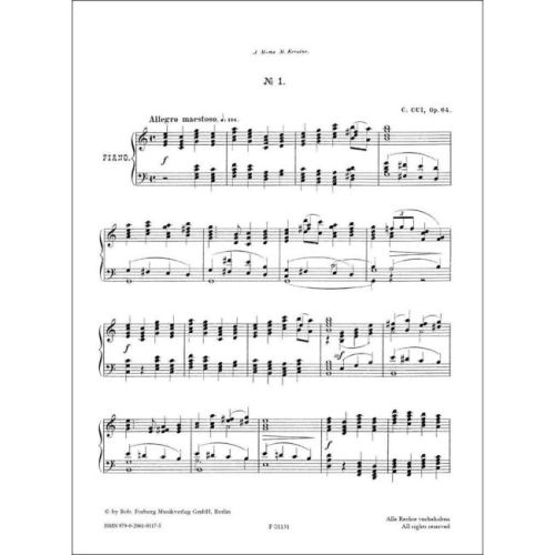 Cui, César - 25 Préludes, op.64