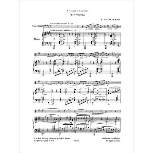 Glière, Reinhold - Intermezzo, op. 9,1
