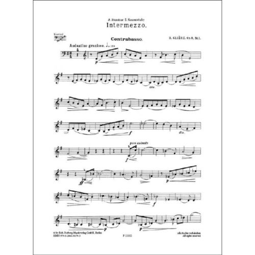 Glière, Reinhold - Intermezzo, op. 9,1