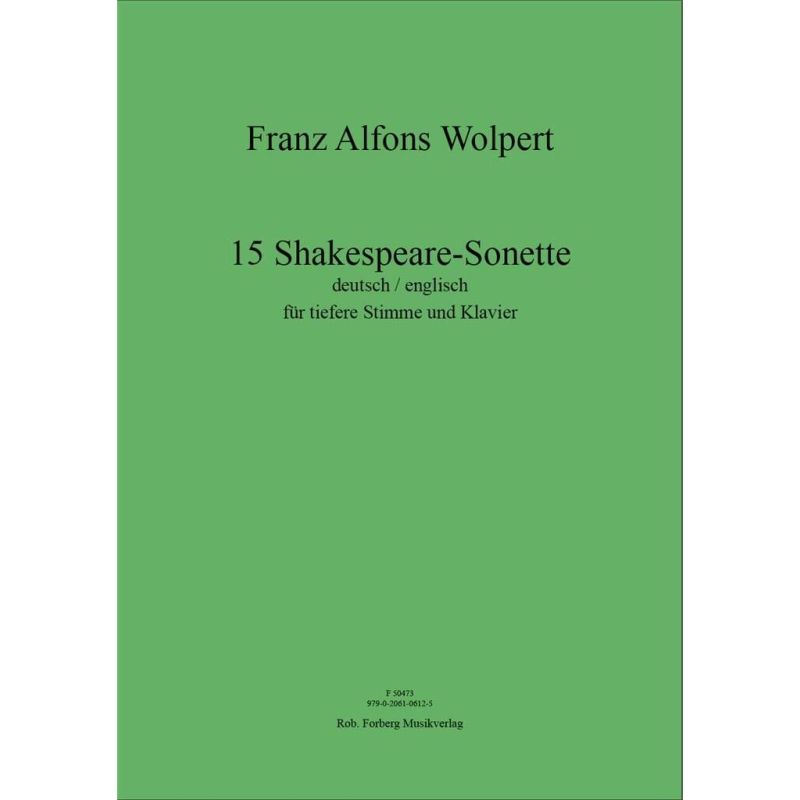 Wolpert, Frans Alfons - 15 Shakespeare‐Sonette