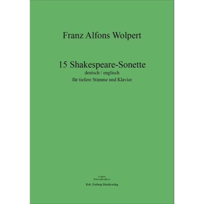 Wolpert, Frans Alfons - 15 Shakespeare‐Sonette