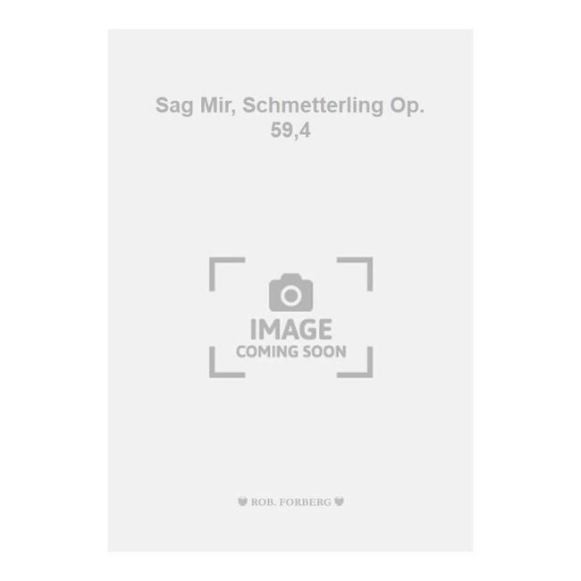 Arensky, Anton Stepanovich - Sag Mir, Schmetterling Op. 59,4