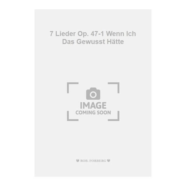 Tchaikovsky, Pyotr Ilyich - 7 Lieder Op. 47-1 Wenn Ich Das Gewusst Hätte