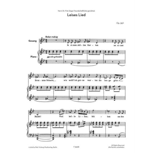 Strauss, Richard - Fünf Lieder op. 39