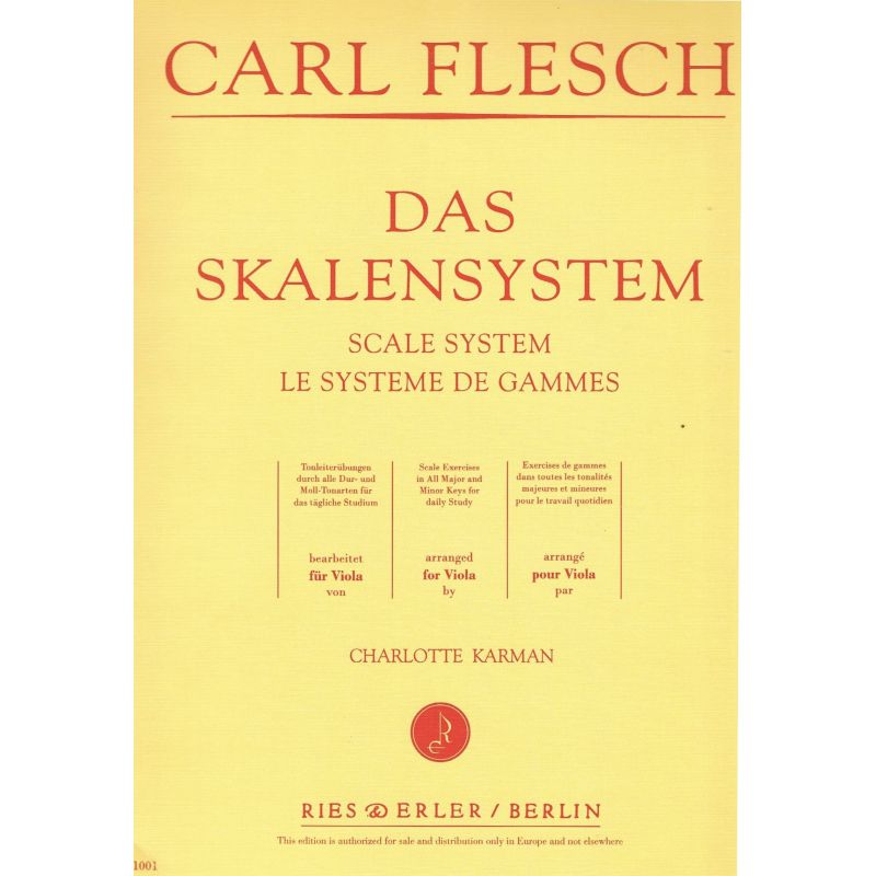 Flesch, Carl F. - Scale System for Viola