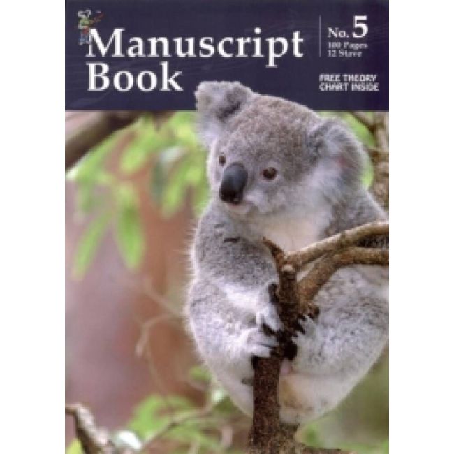 Koala Manuscript No. 5 - A4 Pad with holes, 96 pages, 12 Stave