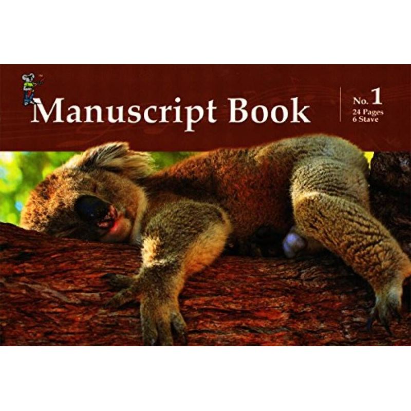 Koala Manuscript No. 1 - A5 Stapled, 24 Pages, 6 Staves