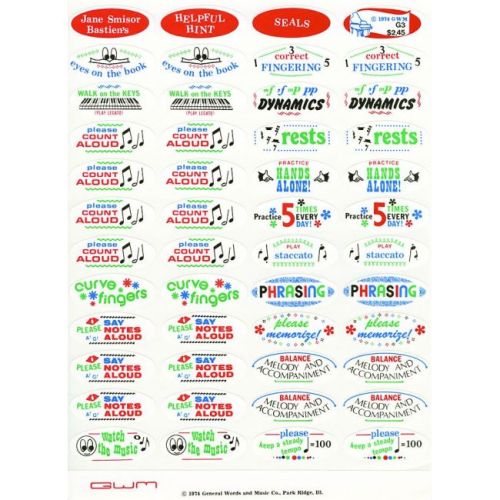 Bastien Helpful Hint Seals