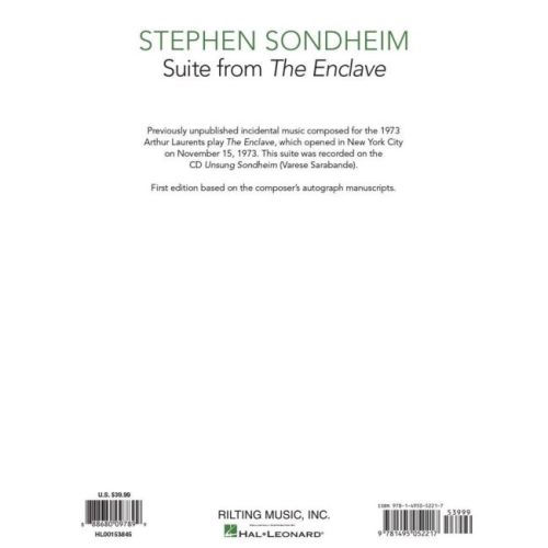 Sondheim, Stephen - Suite from The Enclave