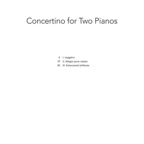 Sondheim, Stephen - Concertino for Two Pianos
