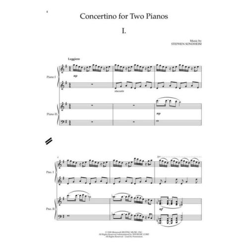 Sondheim, Stephen - Concertino for Two Pianos
