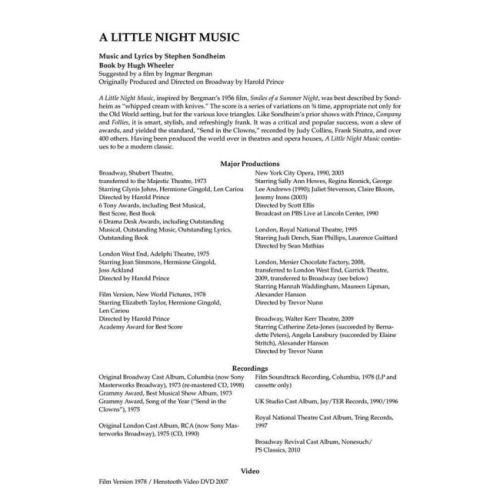 Sondheim, Stephen - A Little Night Music