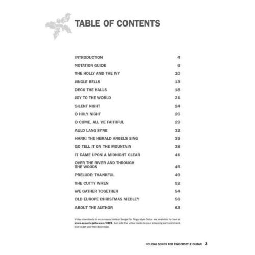 Holiday Songs for Fingerstyle Guitar