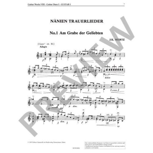 Mertz, Johann Kaspar - Guitar Works 8