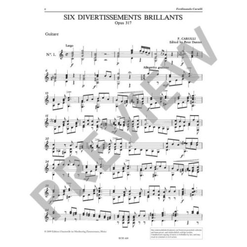 Carulli, Ferdinando - 6 Divertissements op. 317