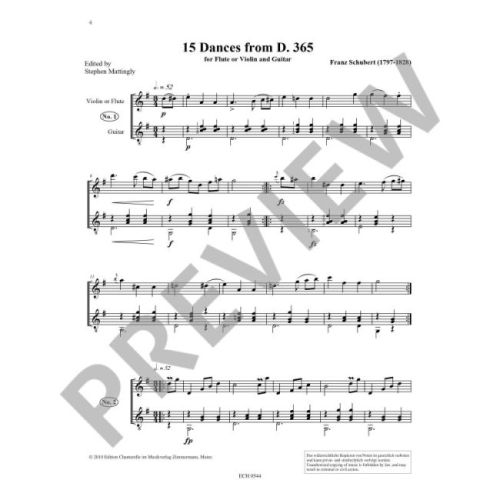 Schubert, Franz - 15 Original Dances