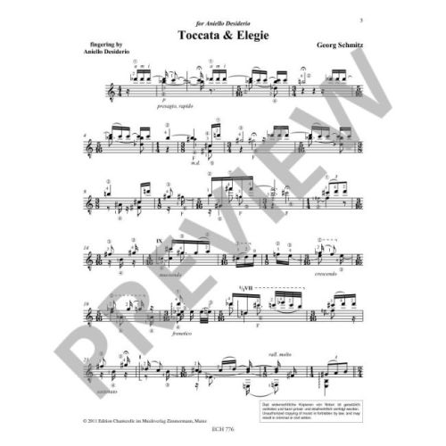 Schmitz, Georg - Toccata & Elegie