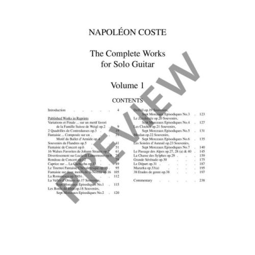 Coste, Napoléon - Complete Works op. 2 - 38 Vol. 1