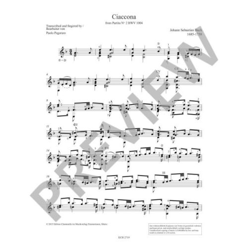 Bach, Johann Sebastian - Ciaccona BWV 1004