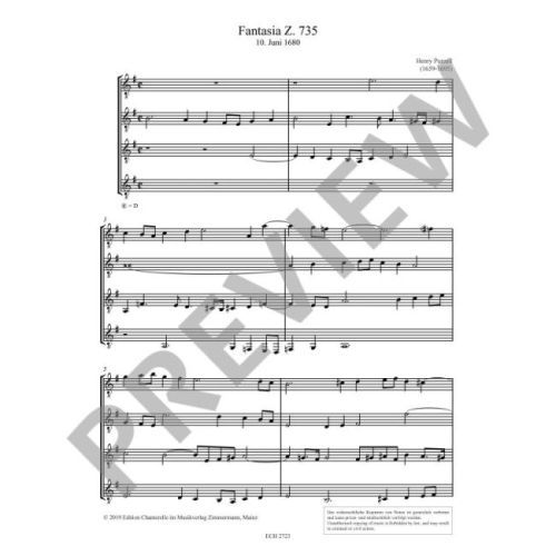 Purcell, Henry - Fantazias Z. 735, Z. 743