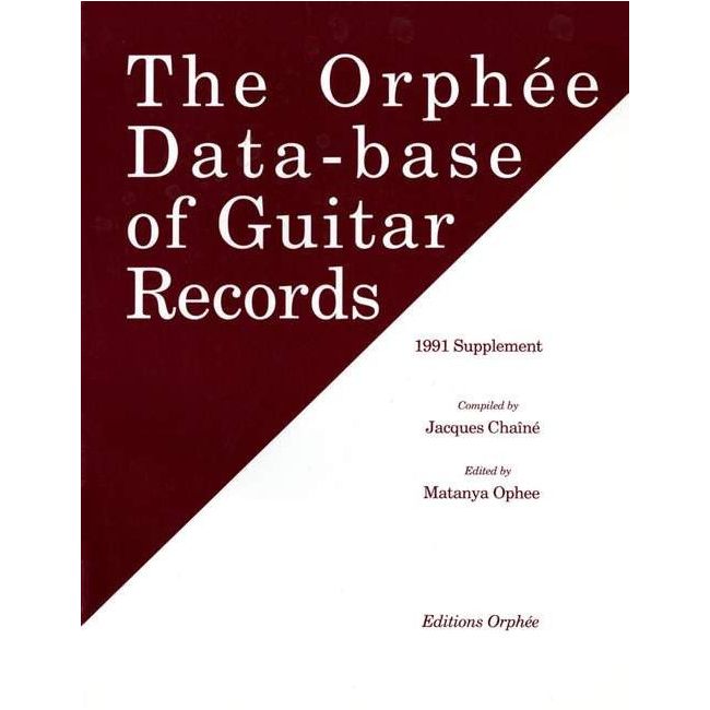 Chainé, Jacques - The Orphee Data Base of Guitar Records