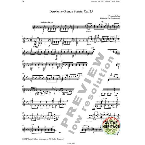 Sor, Fernando - Collected Works for Guitar Vol. 6 Vol. 6