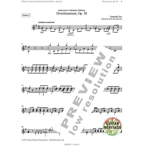 Sor, Fernando - Collected Works for Guitar Vol. 11 Vol. 11
