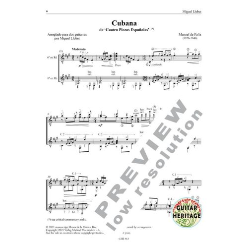 Falla, Manuel de - Works for Guitar Duo Vol. 12