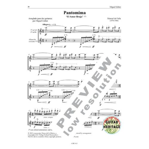 Falla, Manuel de - Works for Guitar Duo Vol. 12