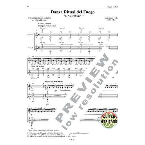 Falla, Manuel de - Works for Guitar Duo Vol. 12