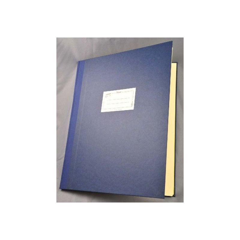 Music manuscript book blue 12 staves