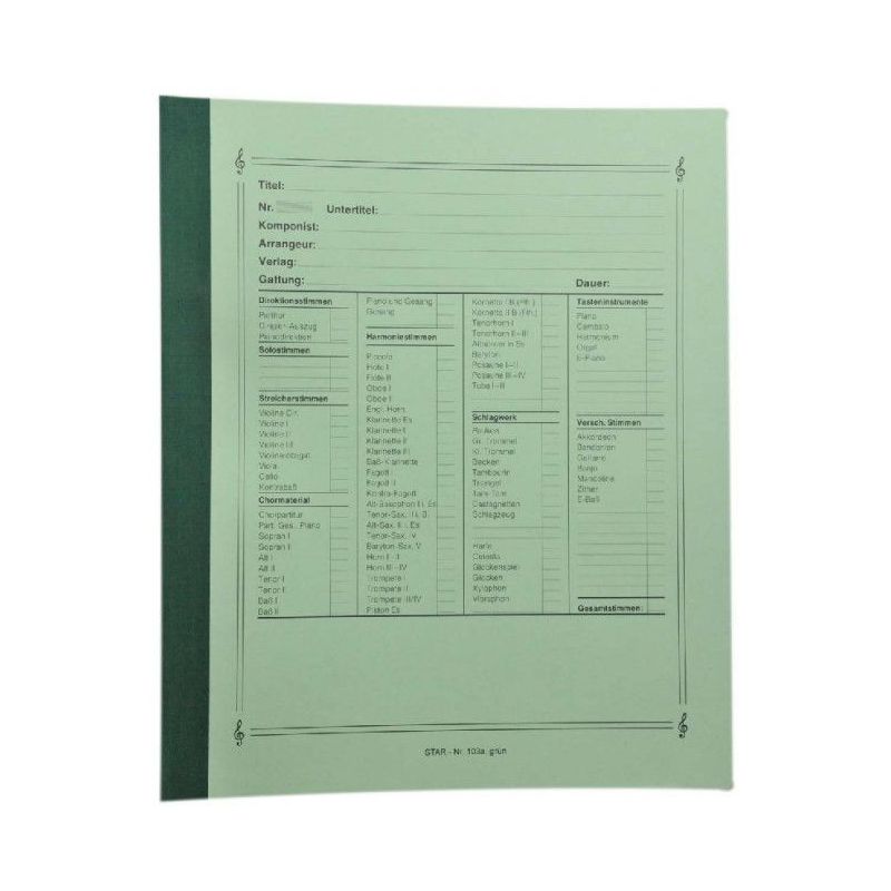 Light board folder green with a linen spine
