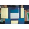 Blue orchestral folder with a closing strap