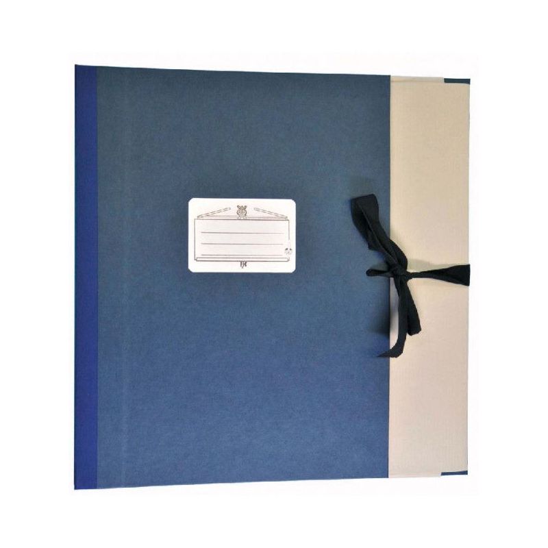 Blue music folder blue with a closing strap