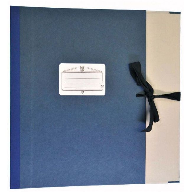Blue music folder blue with a closing strap