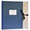 Blue music folder blue with a closing strap