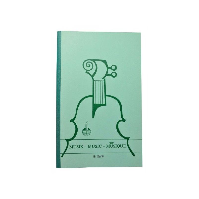 Music manuscript book 10 staves stitch bound