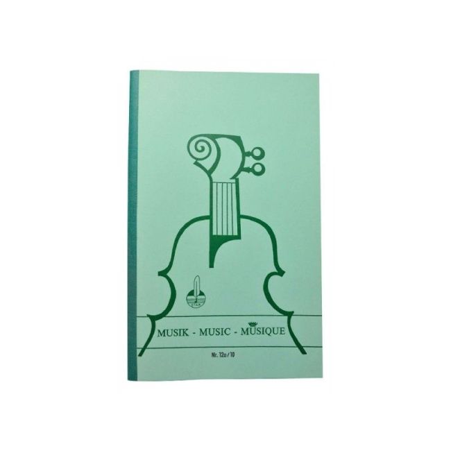 Music manuscript book 10 staves stitch bound