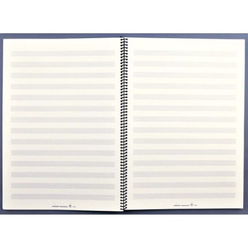 Music manuscript book spiral bound 14 staves